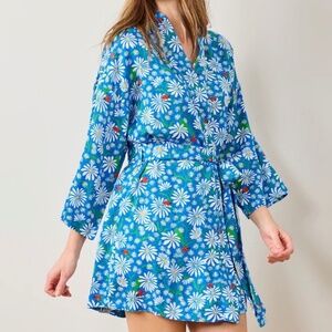 Printfresh  Lucky Daisy Eco Satin Glam Mini Robe